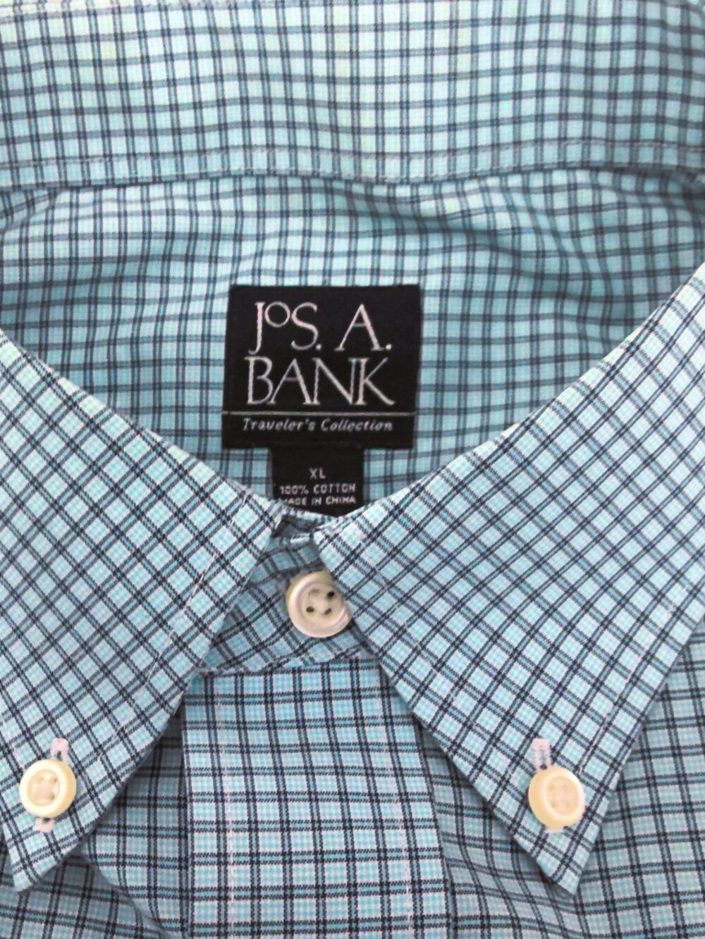 Jos. A. Bank Traveler's Collection Shirt 100% Cotton Long Sleeve Button Down XL